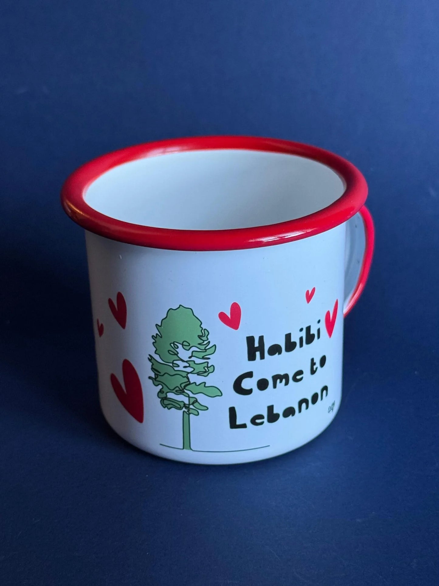 Habibi come to lebanon stainless steel mug