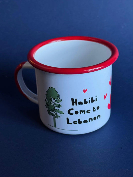 Habibi come to lebanon stainless steel mug