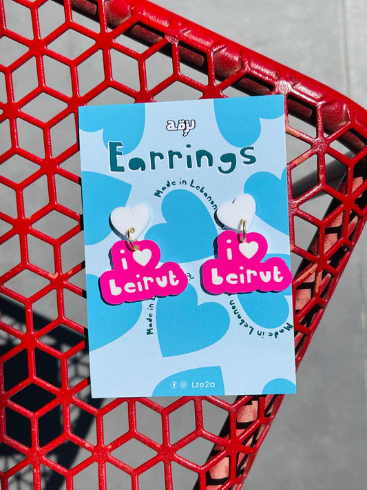 I Love Beirut Earrings