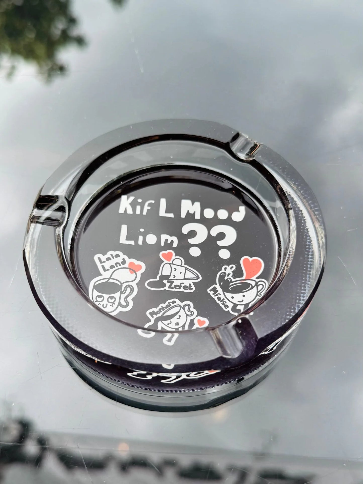 Kif el Mood Liom Glass Ashtray