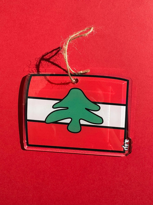 Lebanese Flag Ornament Tree