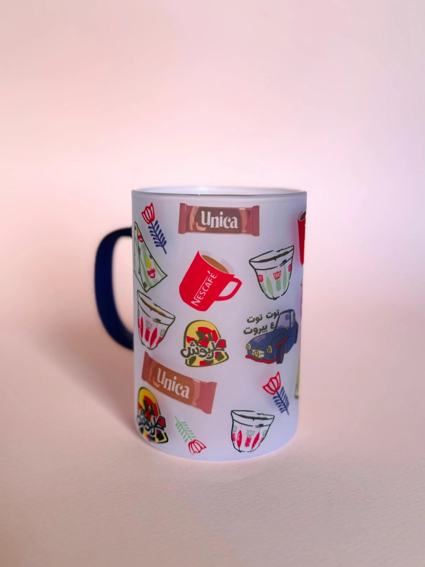 Lebanese Pattern Transparent Matt Mug
