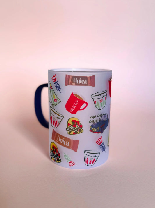 Lebanese Pattern Transparent Matt Mug