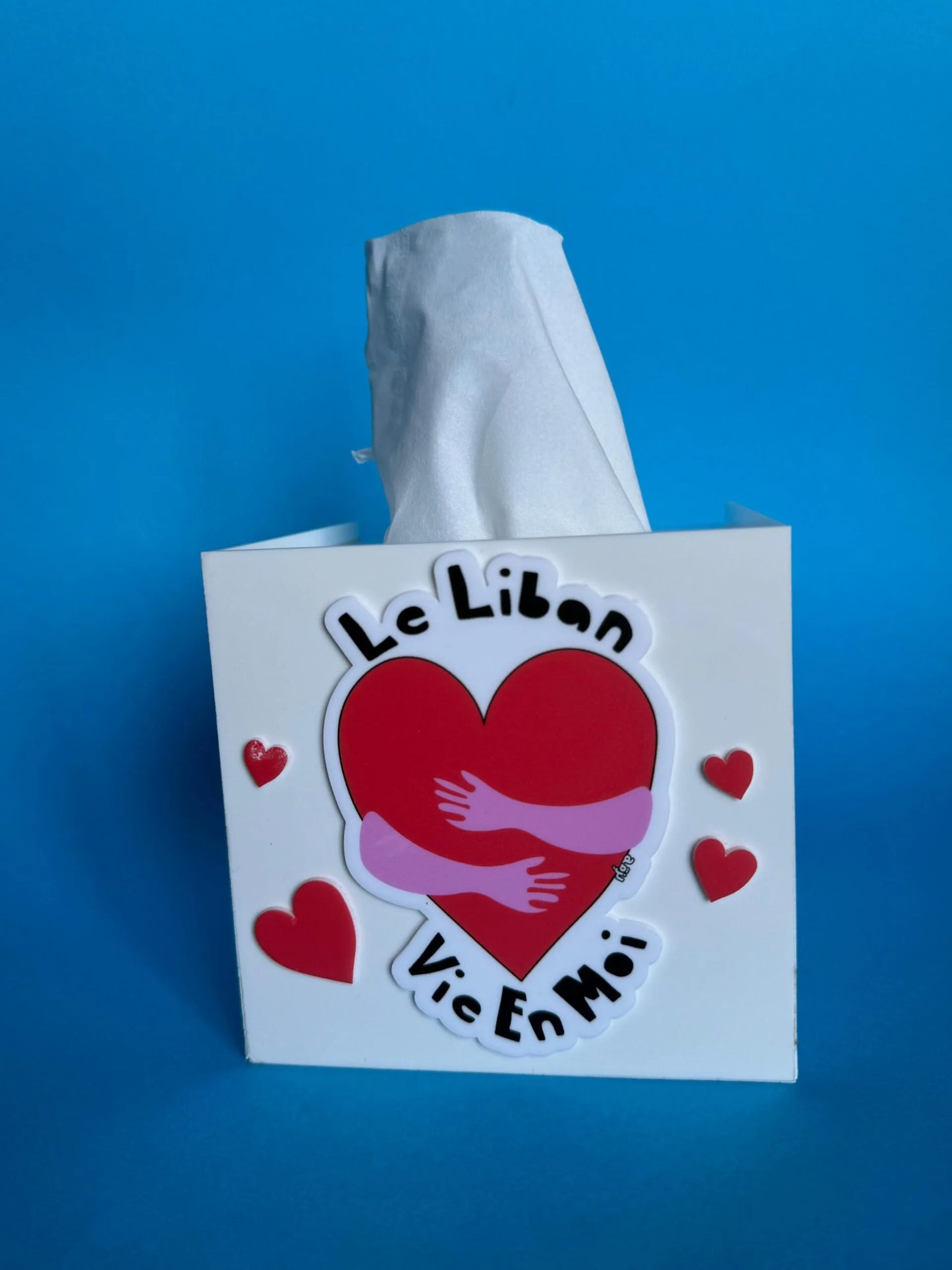 Le liban vie en moi white tissue box