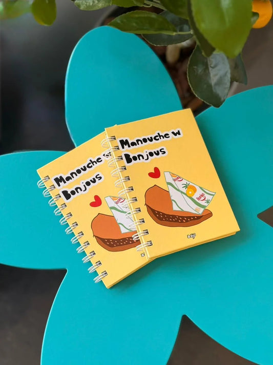 Manouche w Bonjus Hard Cover Mini Notebook