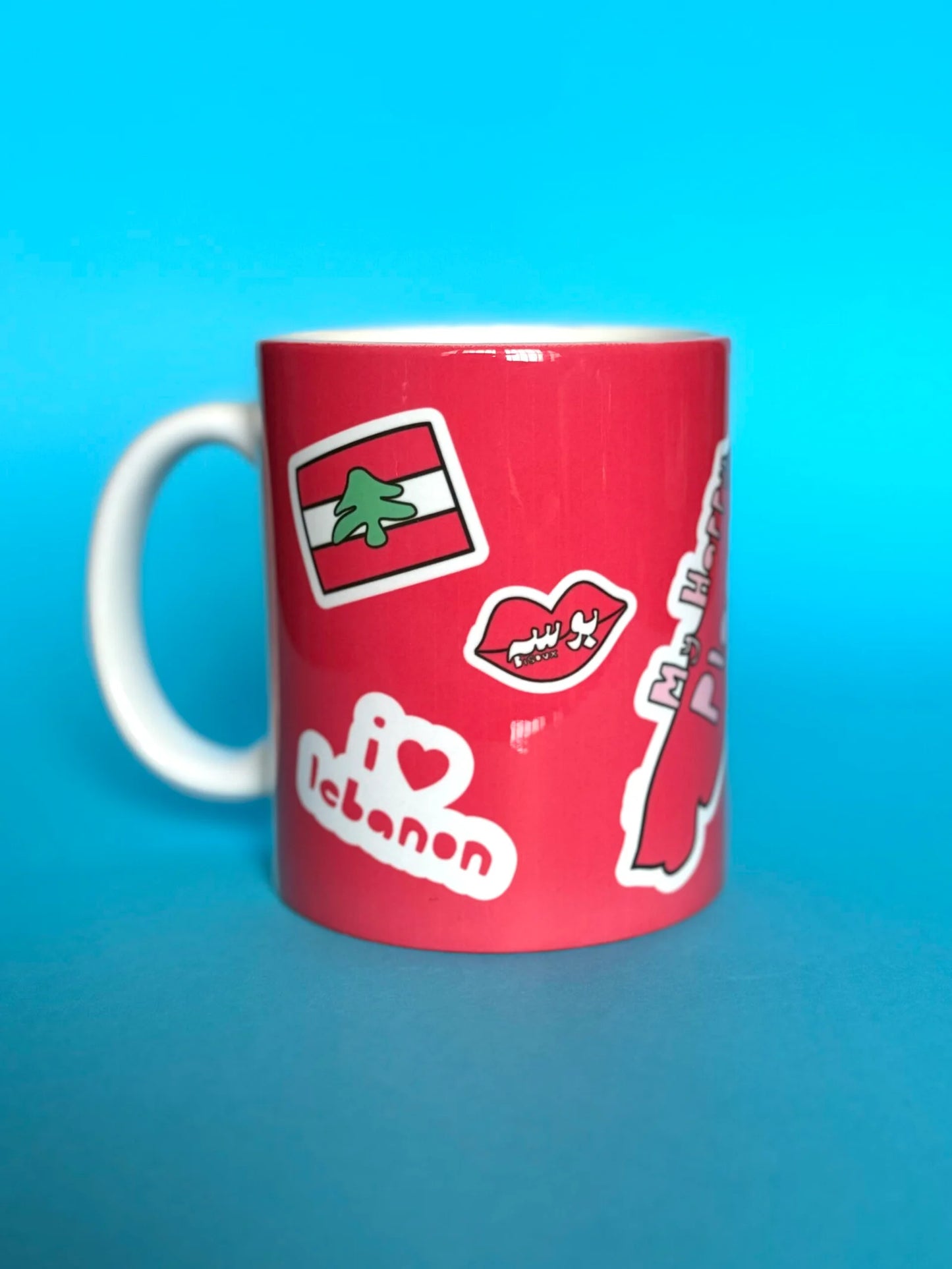 My Happy Place glass mug