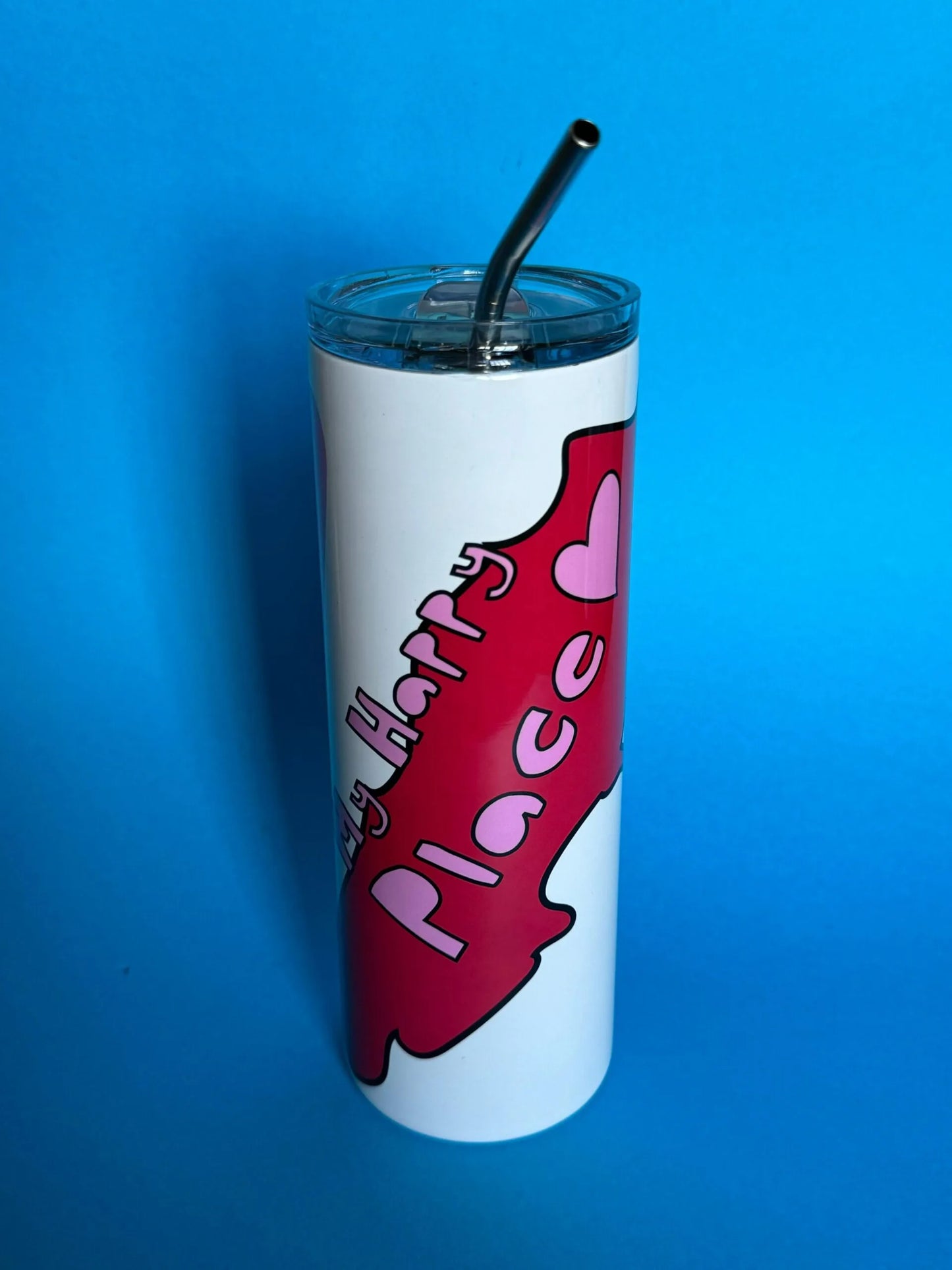 My happy place stainless steel tumbler