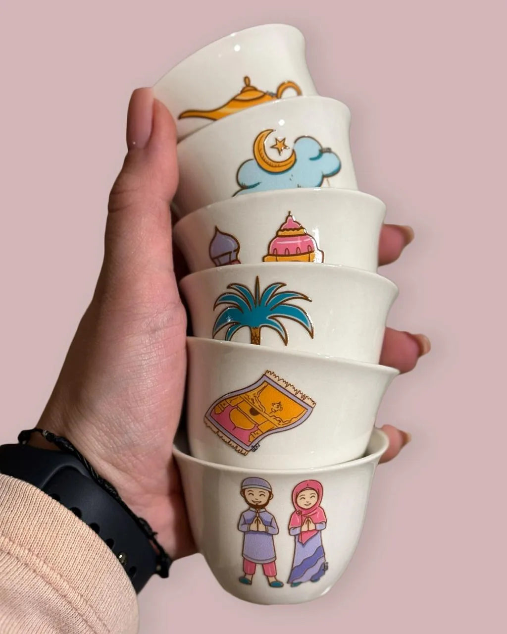 Ramadan Patterns Shaffe Set Cups