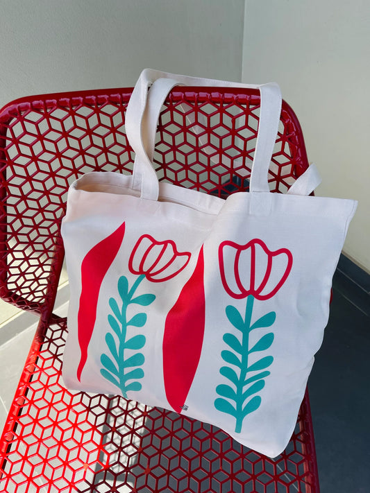 Shaffe flower tote bag