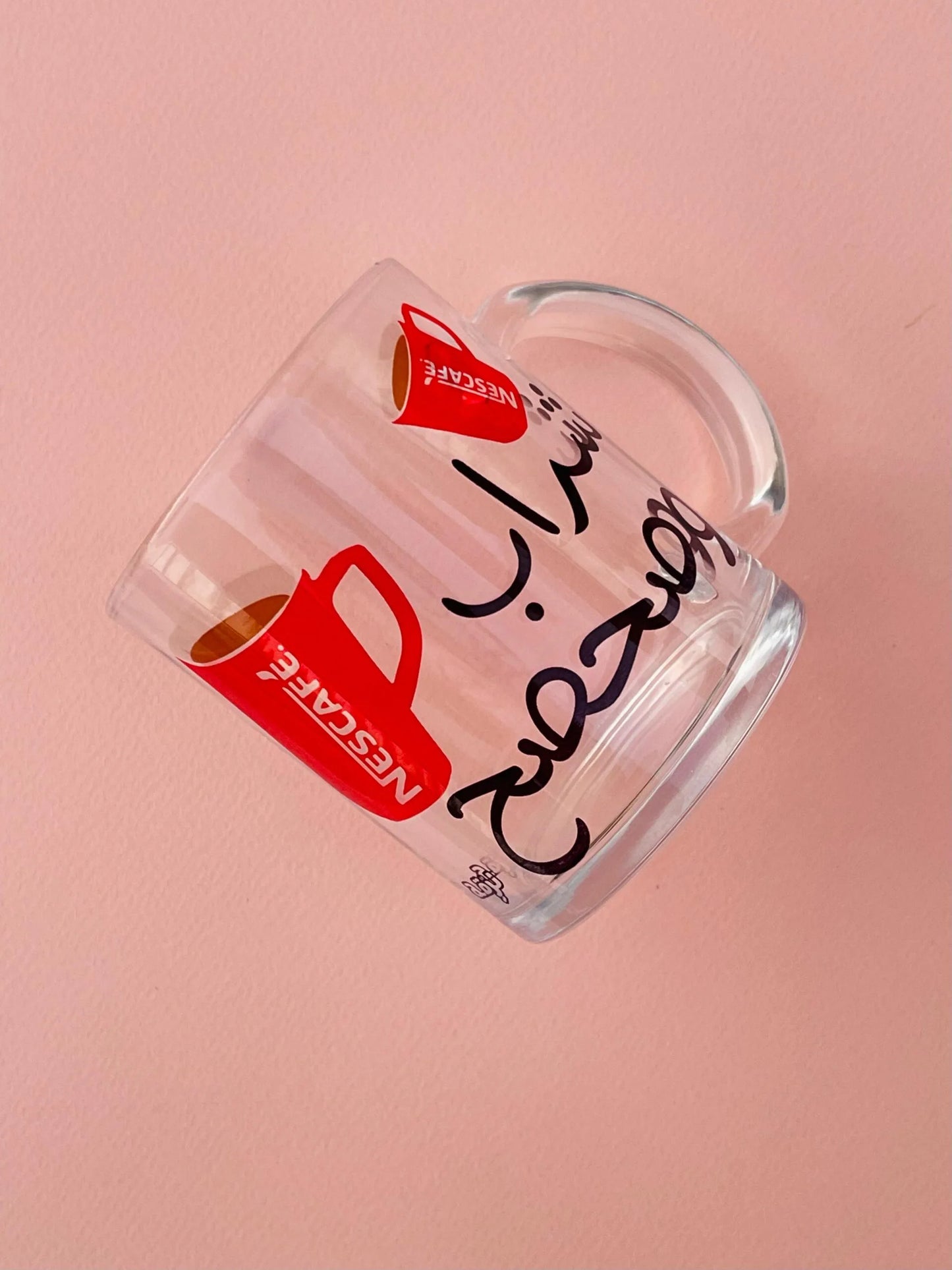 Shrab w sahseh transparent glossy mug