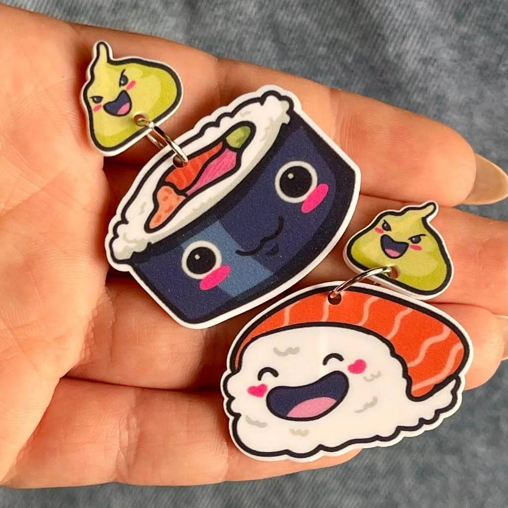 Sushi earrings