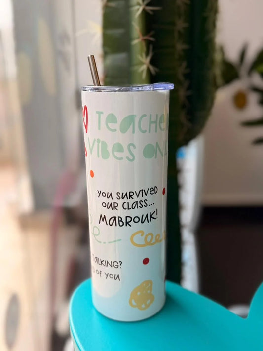 Teacher Vibes Only Car Mug Stainless Steel