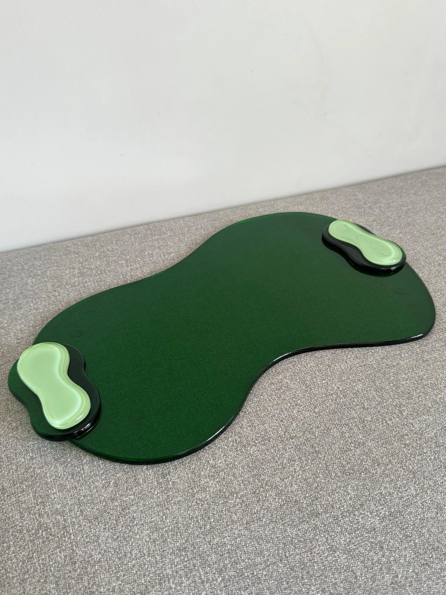 Transparent Green Artstract Tray