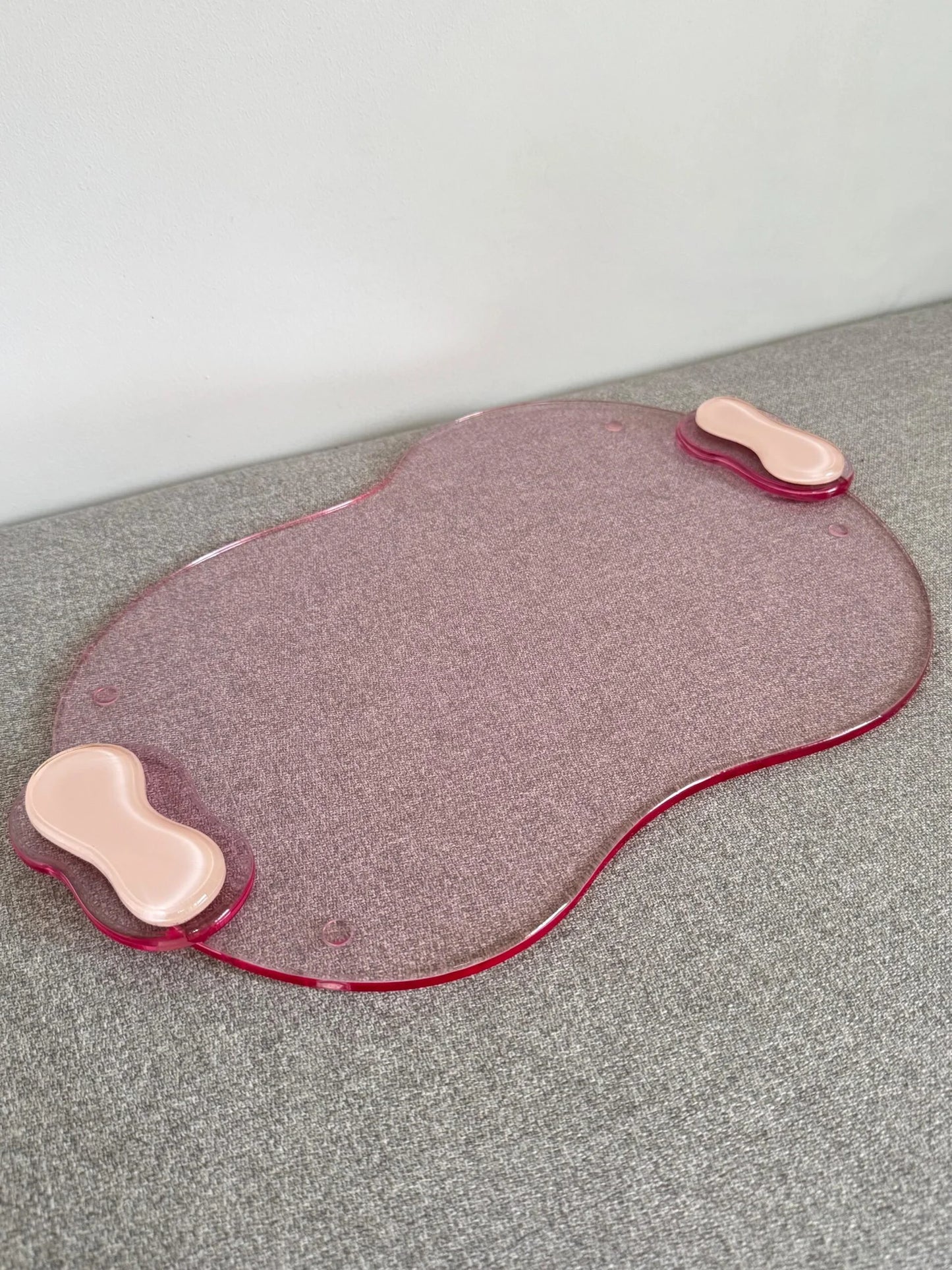 Transparent Pink Artstract Tray