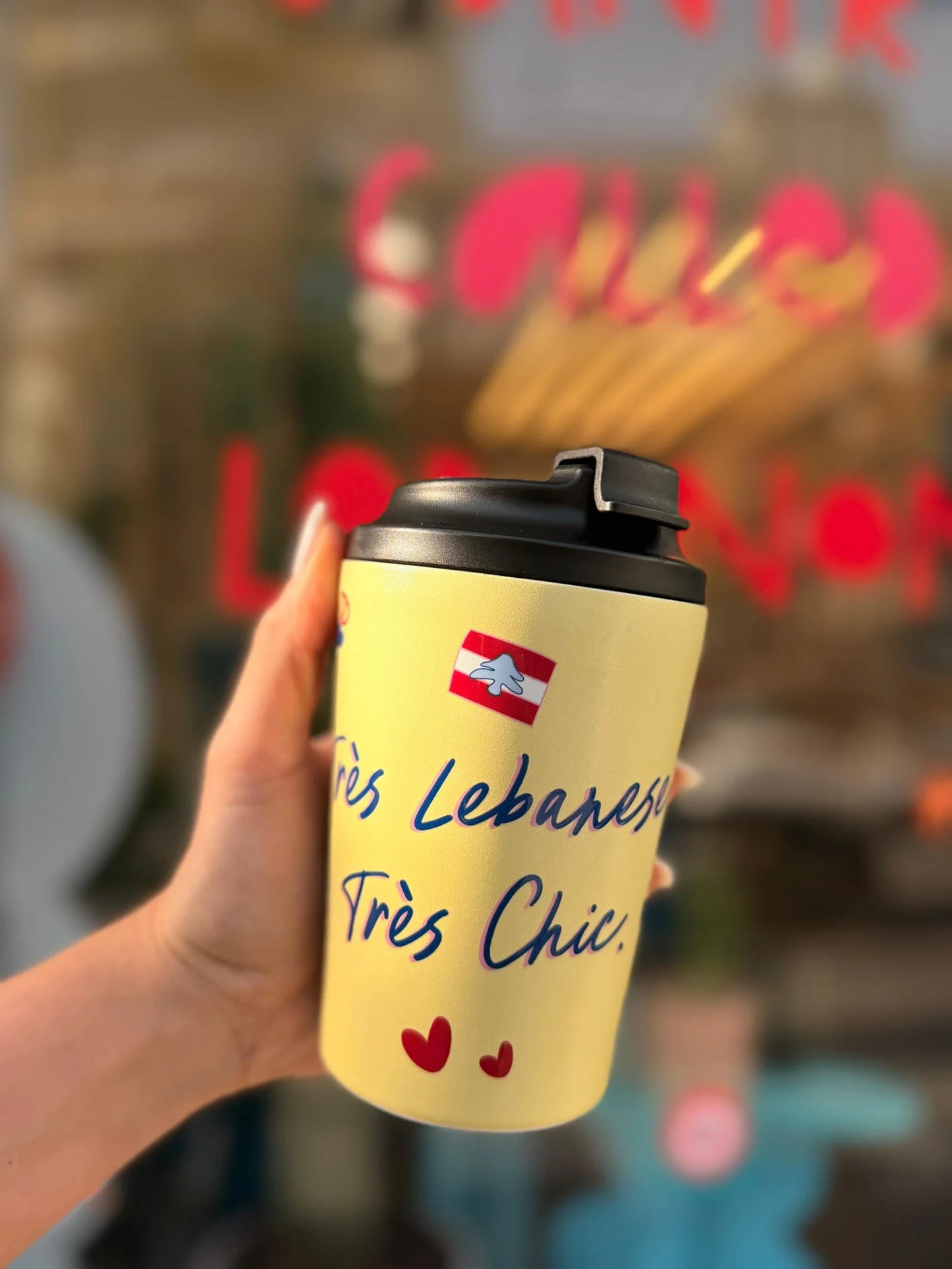 Tres Lebanese Tres Chic Stainless Steel Mug + Gift Box