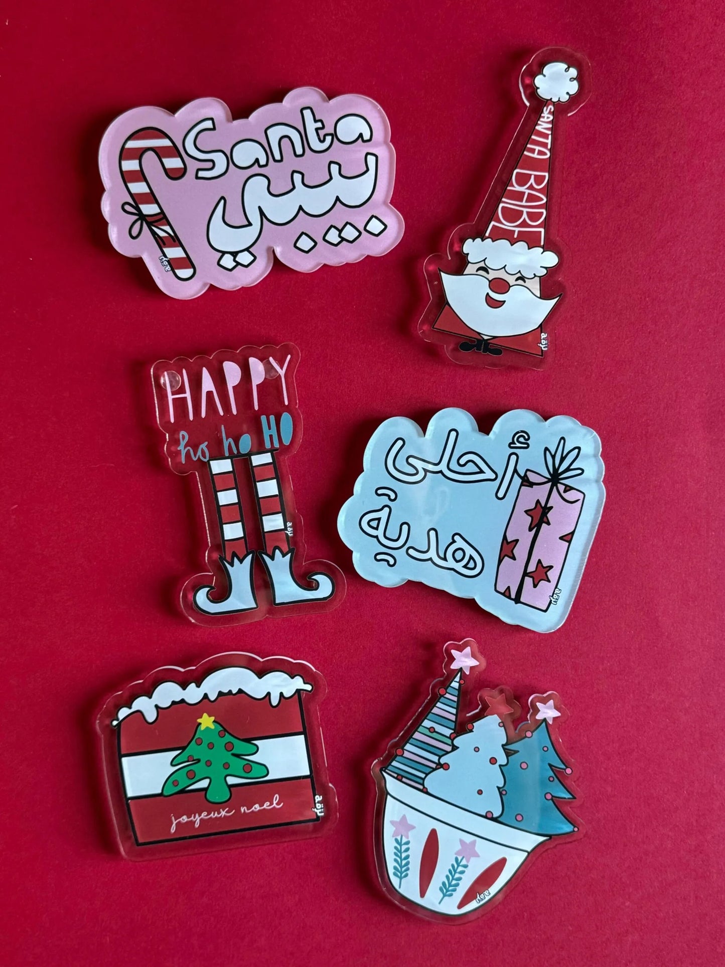 coasters christmas 2 – pack of 6