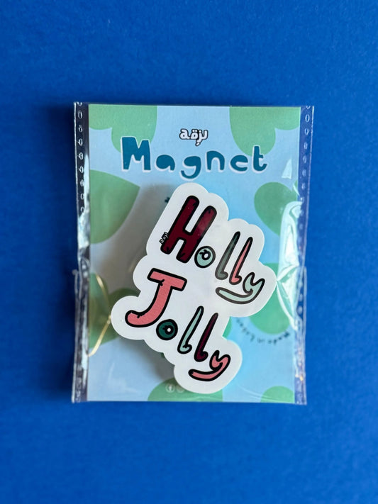holly jolly magnet