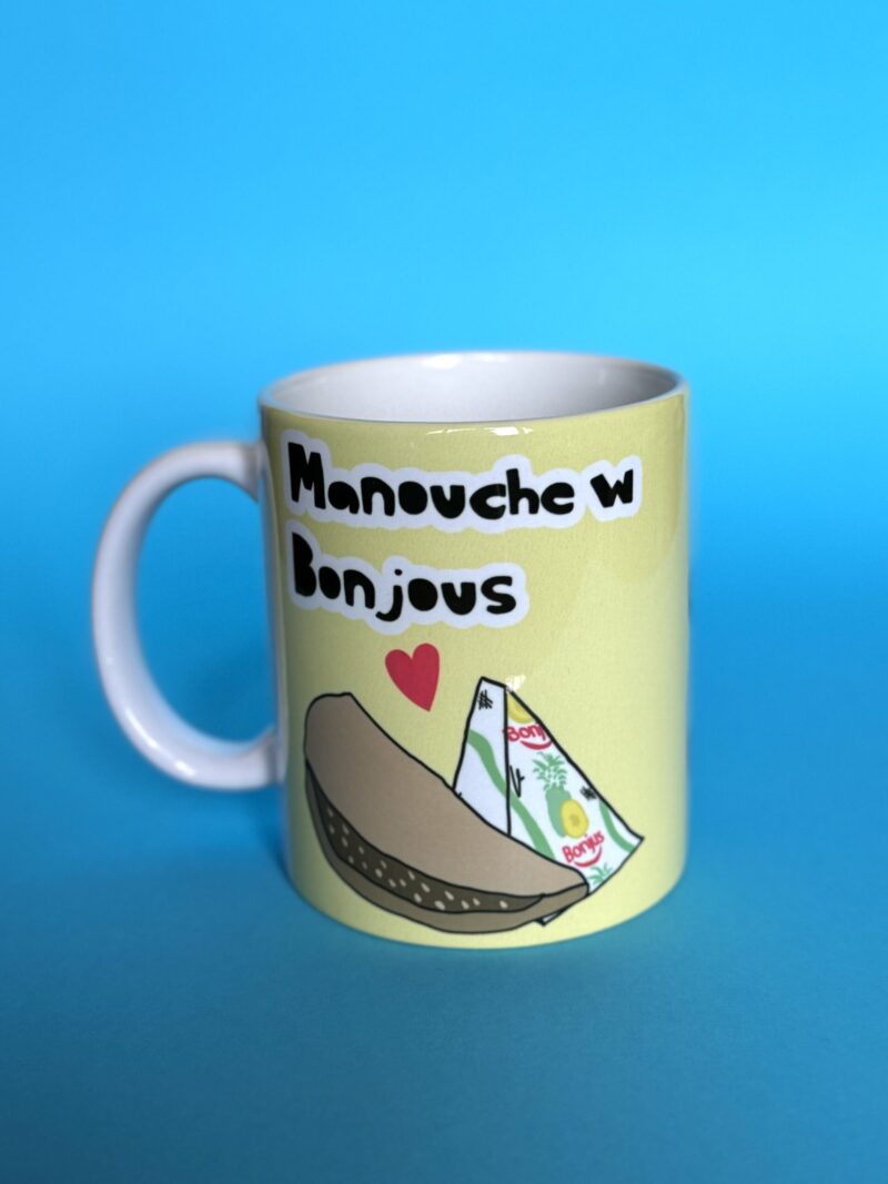 Man2oushe w Bonjus glass mug