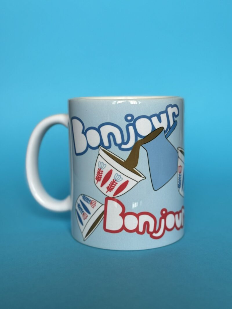 Bonjour Bonjourein glass mug