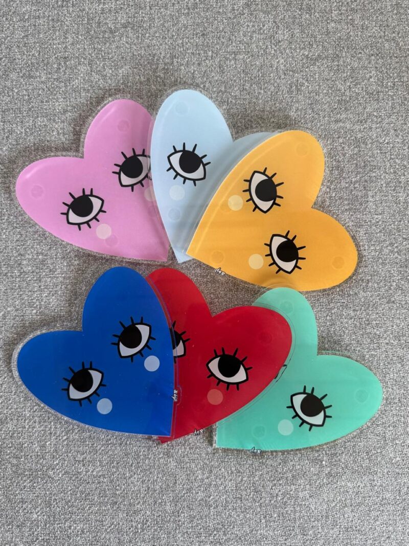Set Of 6 Funky Hearts Coasters - Image 2