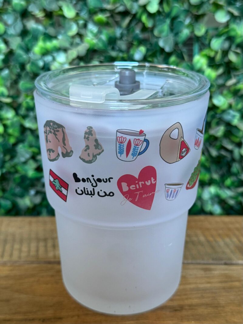 Lebanese Patterns Glass Tumbler - Image 2