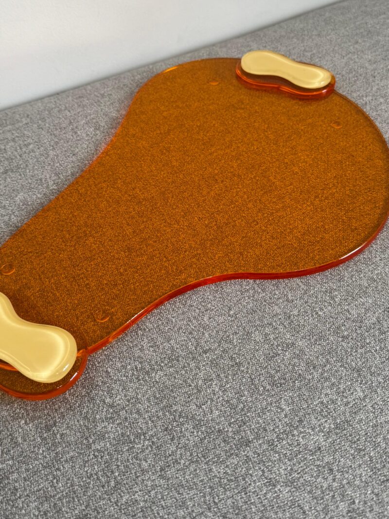 Transparent Orange Artstract Tray