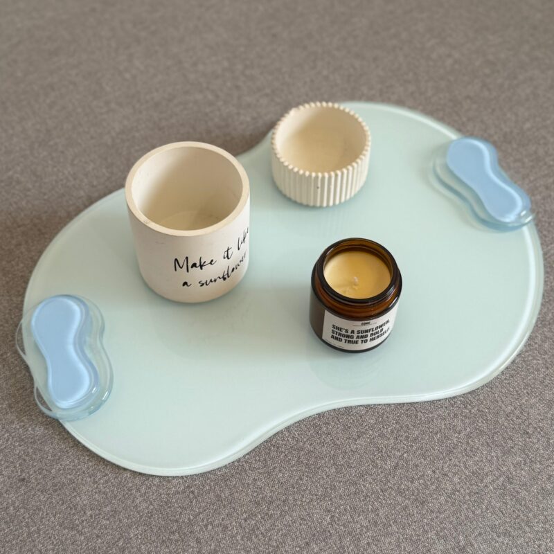 Cloud Mist Artstract Tray