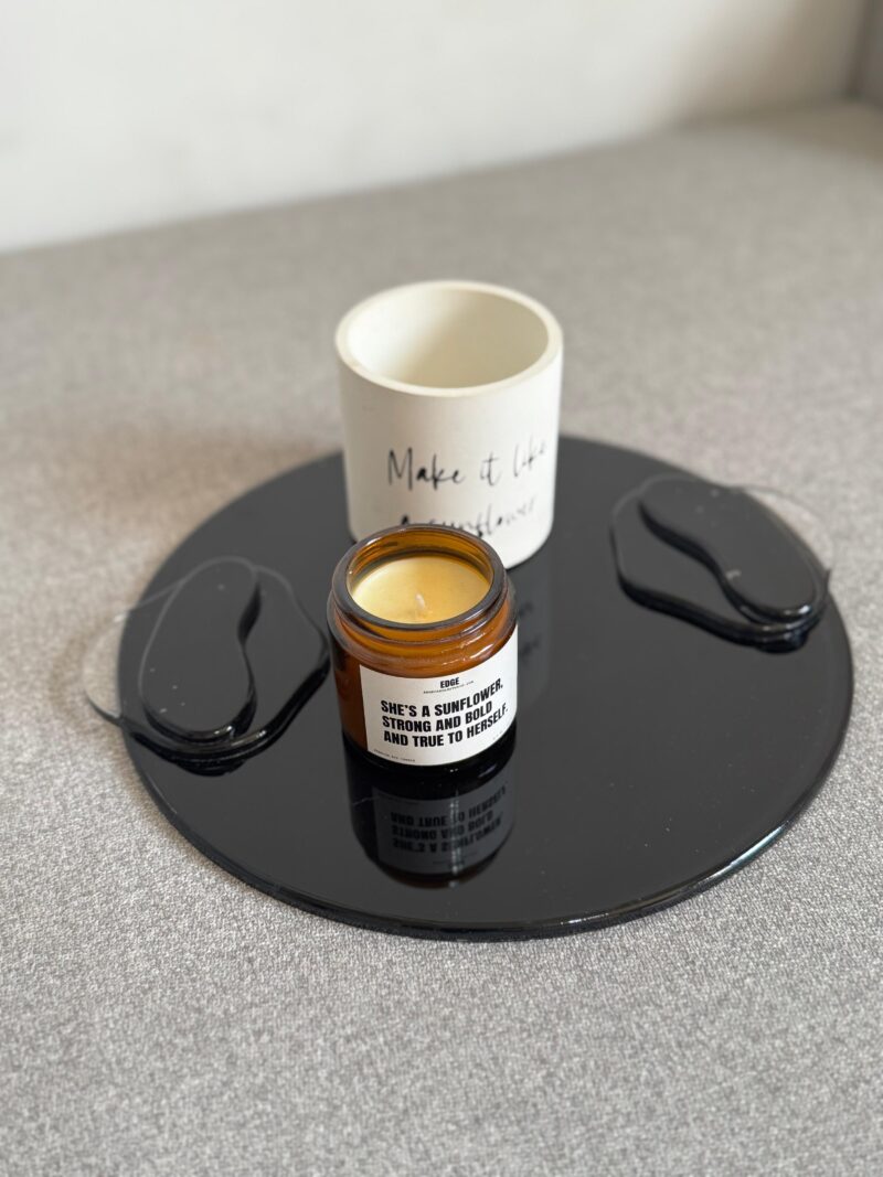 Black Coffee Artstract Tray