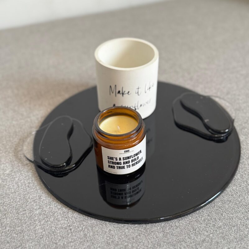 Black Coffee Artstract Tray