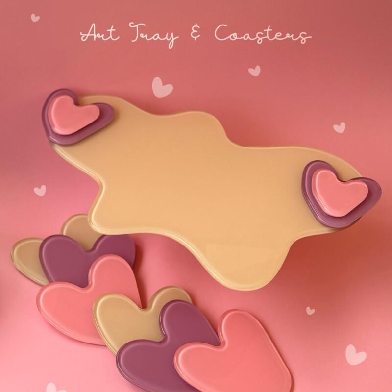 Amore Art Tray and Coasters