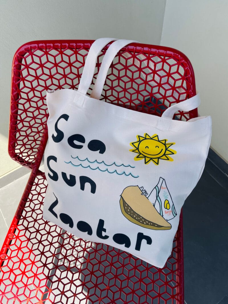 Sea sun zaatar tote bag