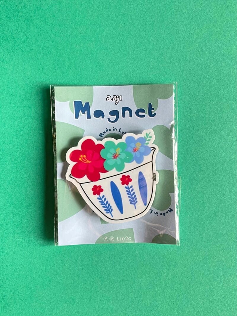 Shaffe Blue Flowers Magnet
