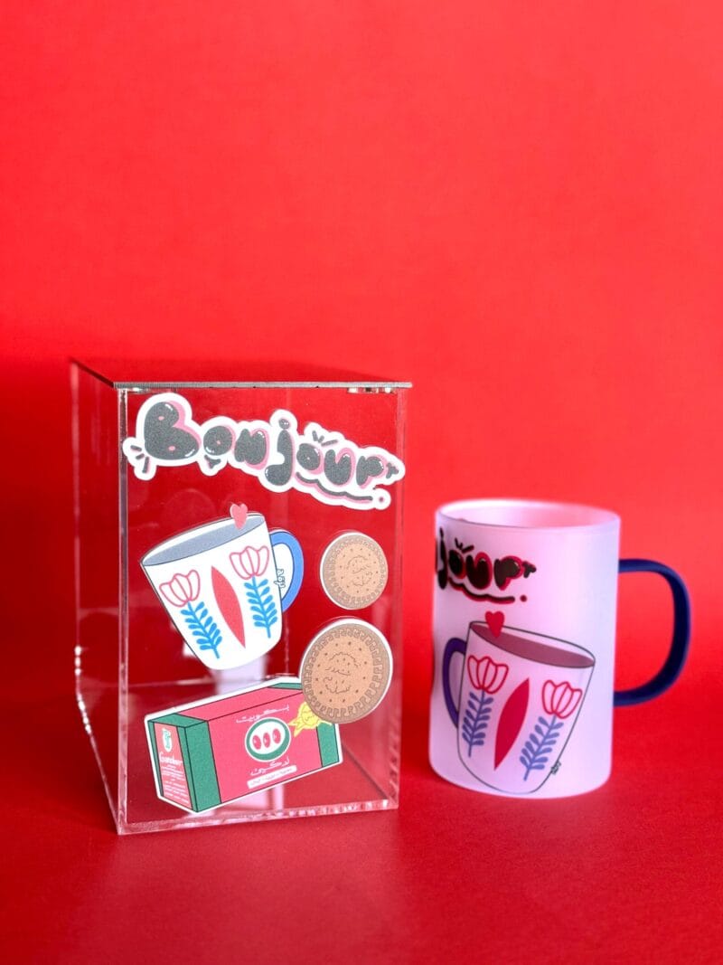 Transparent Mug & Nescafe Container