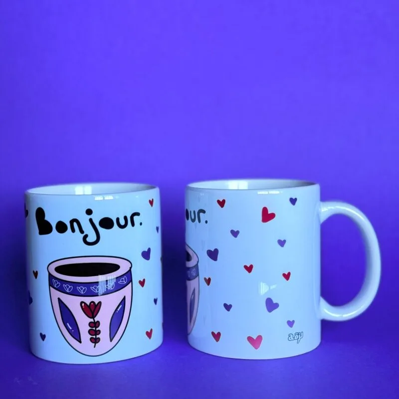 Bonjour Glass Mug