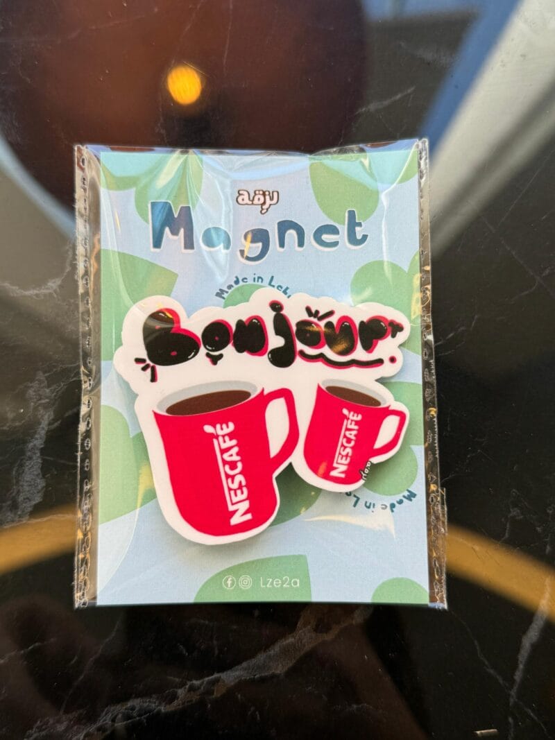 Bonjour nescafe magnet