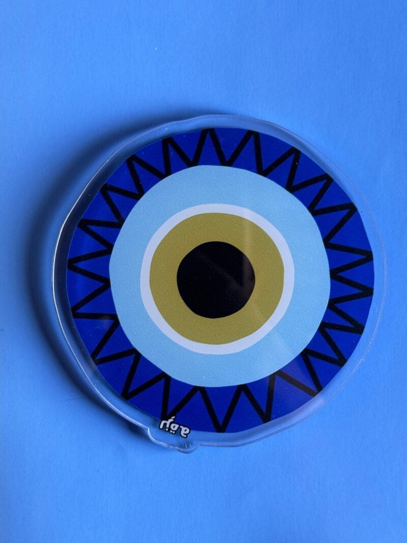 Evil eye circle coaster