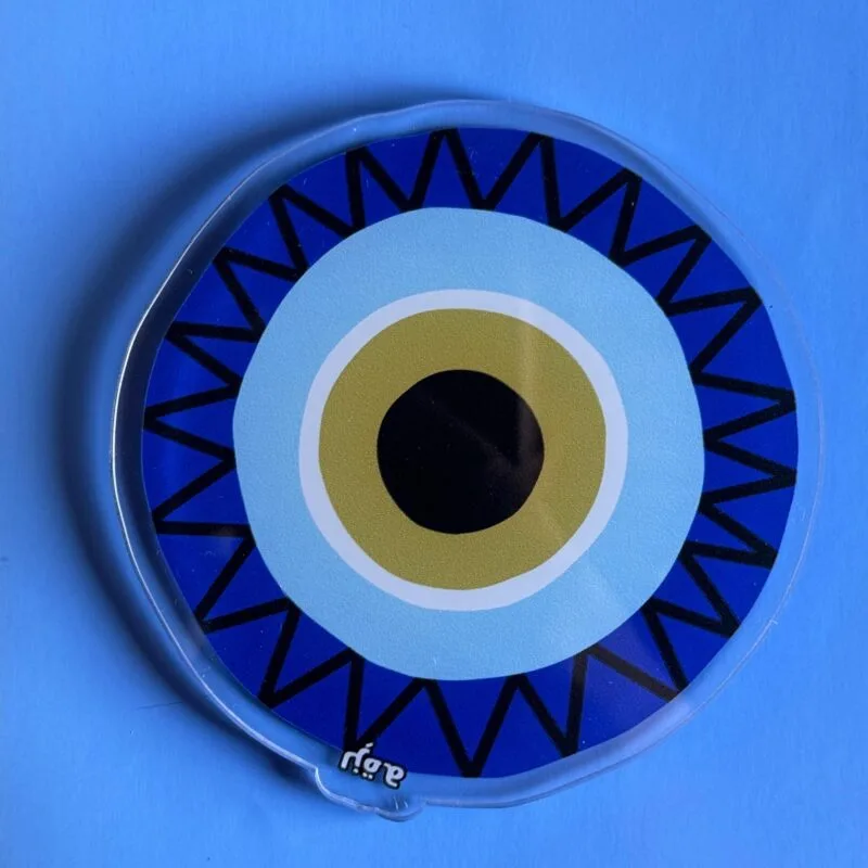 Evil eye circle coaster