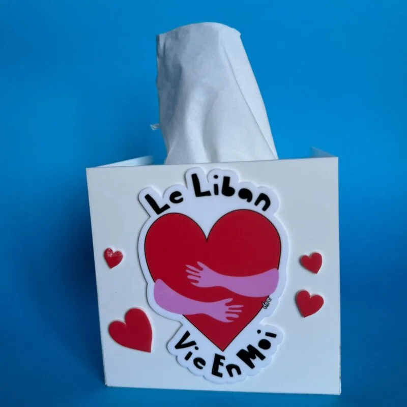 Le liban vie en moi white tissue box