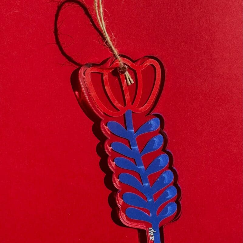 Shaffe Flower Blue Ornament Tree