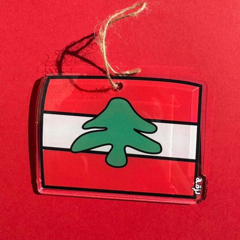 Lebanese Flag Ornament Tree