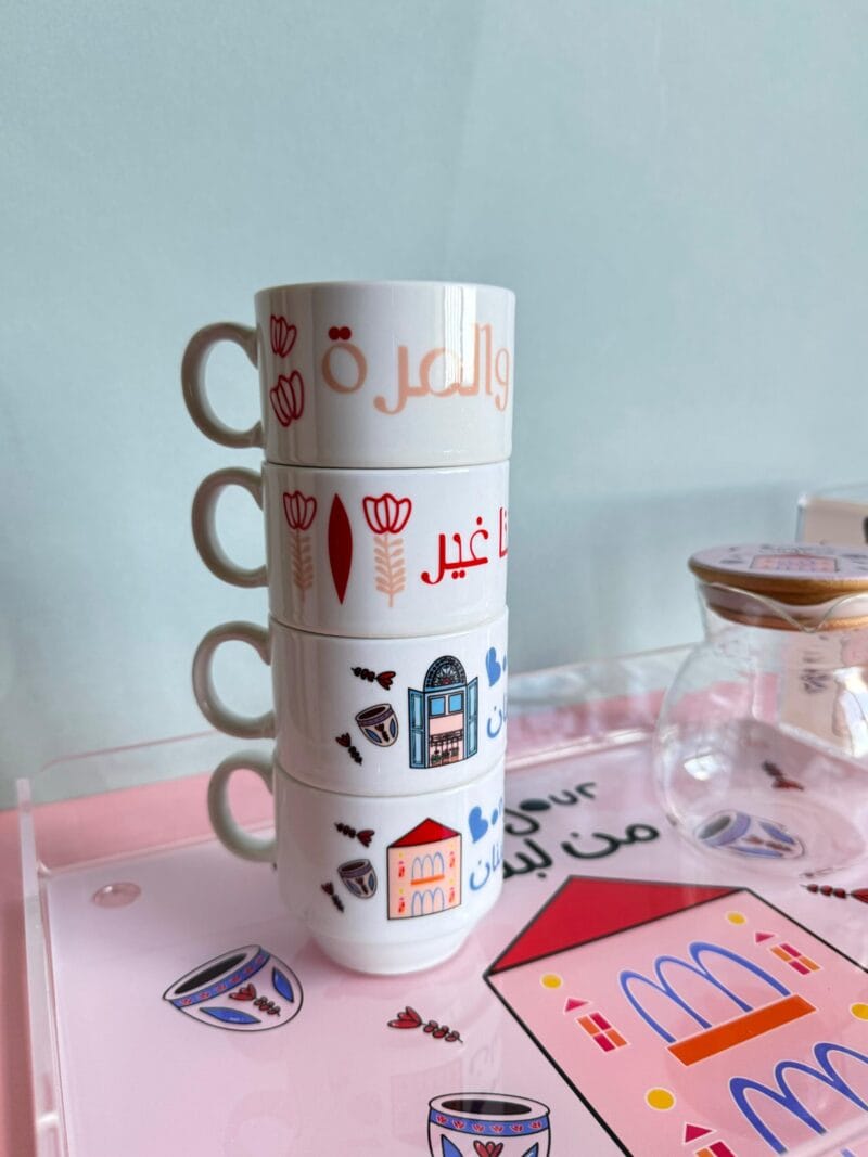 Bonjour Men Lebnen Set Cups