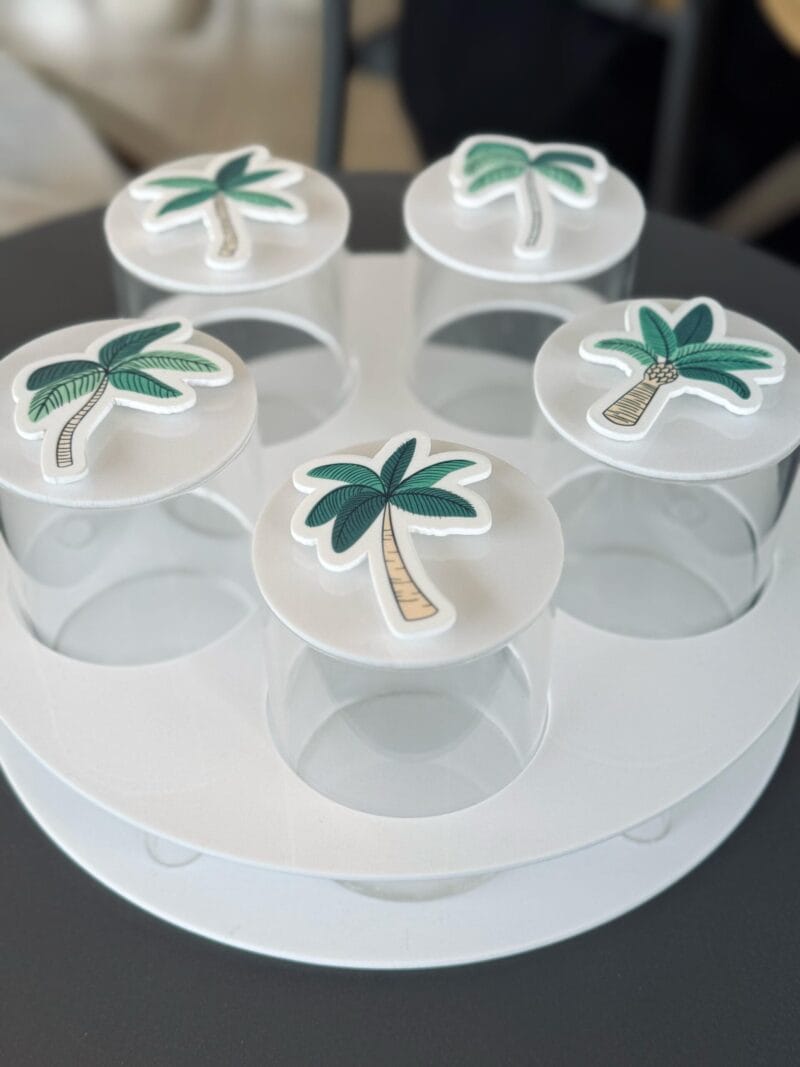 Palms Big Tray + 5 Boxes