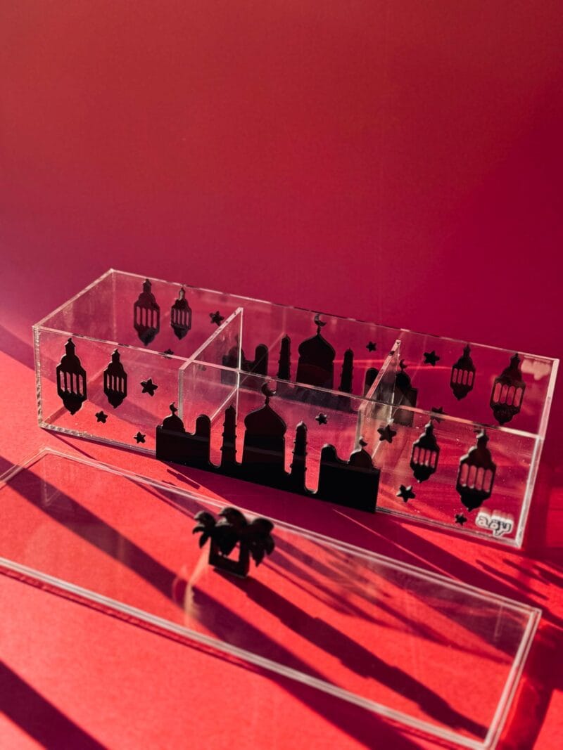Black Ramadan Palms Rectangle Box - Image 2