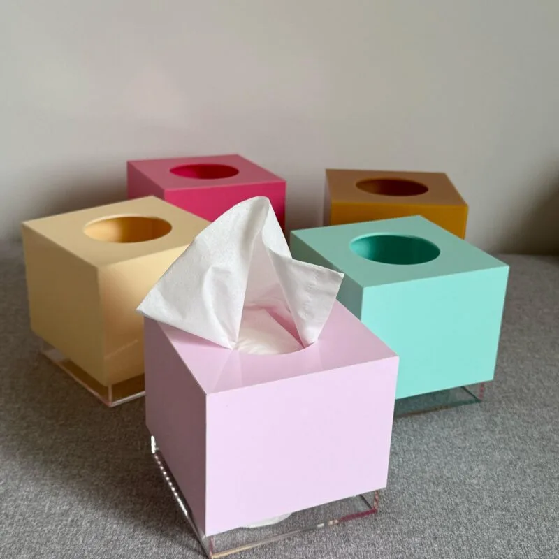 Colored Tissue Boxes