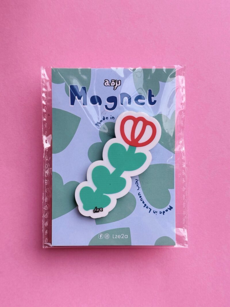 Green Shaffe Flower Magnet