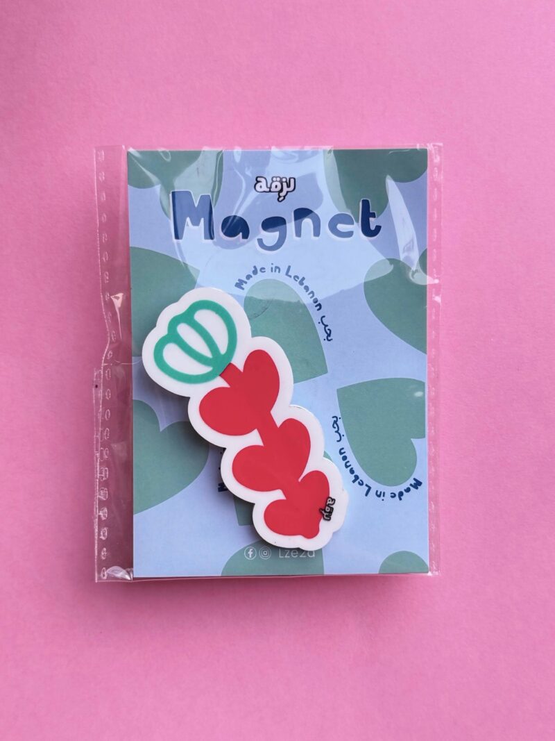 Red Shaffe Flower Magnet