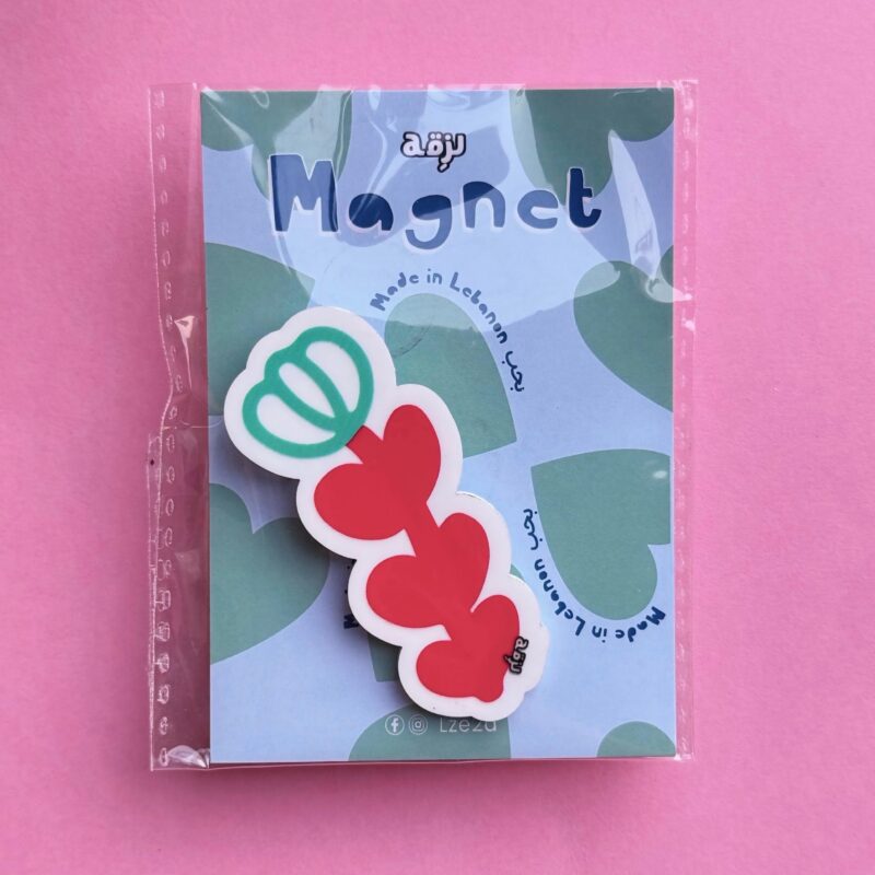 Red Shaffe Flower Magnet