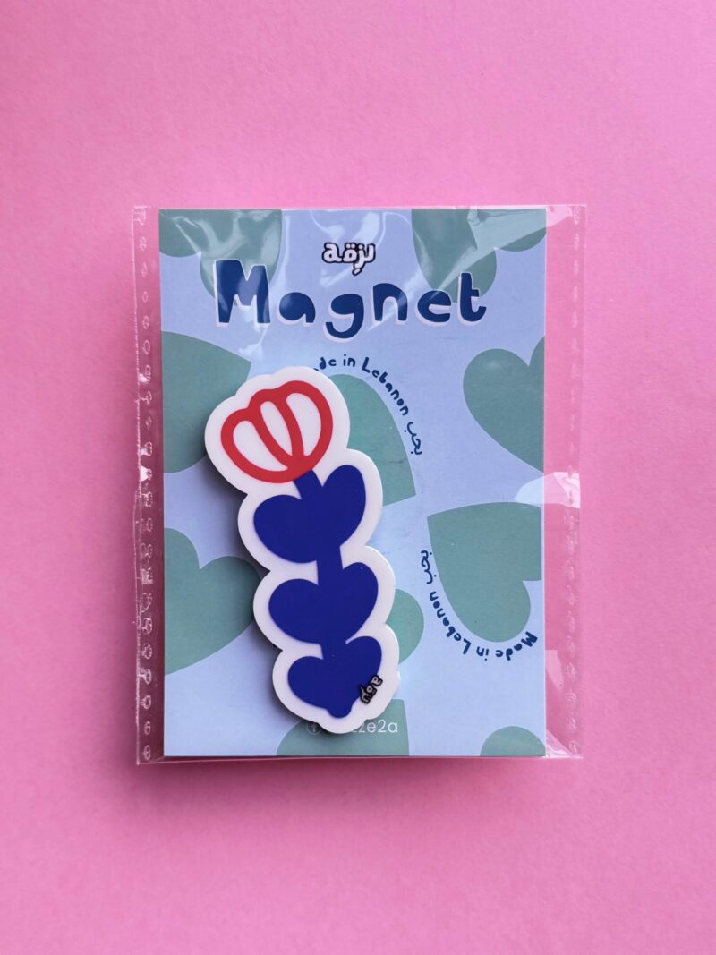Blue Shaffe Flower Magnet