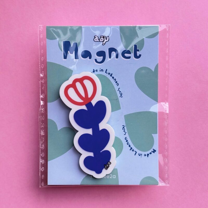 Blue Shaffe Flower Magnet