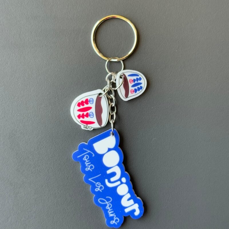 Bonjour Tous Les Jours Keychain